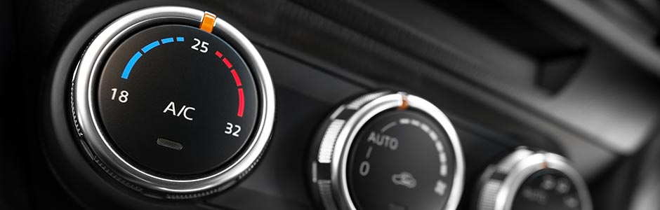 air conditioning controls on the interior of a vehicle